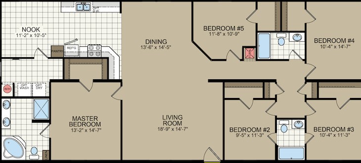 5 bedroom mobile home floor plan champion